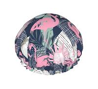 Bonnets de bain imprimés flamant rose pour enfants bonnet de cheveux bonnets de douche réutilisables bonnet de douche doux et élastique pour cheveux longs cheveux courts cheveux bouclés