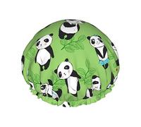 Bonnets de bain Panda de dessin animé mignon pour enfants bonnet de cheveux bonnets de douche réutilisables bonnet de cheveux de douche doux et élastique pour cheveux longs cheveux courts cheveux bo