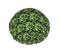 Bonnets de douche avec imprimé arbre en fleurs de lierre, double couche résistant à l'eau avec élastique et réutilisable