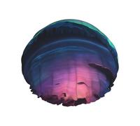 Bonnets de douche Dark Northern Lights pour femmes, réutilisable, grand bonnet de douche pour hommes, séchage rapide, soins des cheveux, longs et courts pour enfants