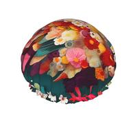 Bonnets de douche en forme de cœur avec une double couche, maintiennent bien vos cheveux, que ce soit pendant la douche ou le bain.