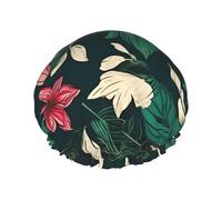 Bonnets de douche en forme de feuille de fleur avec une double couche, maintiennent bien vos cheveux, que ce soit pendant la douche ou le bain.