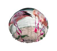 Bonnets de douche flamants roses et ananas avec une double couche de, maintiennent bien vos cheveux, que ce soit pendant la douche ou le bain.