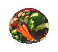 Bonnets de douche Healthy Food avec une double couche, maintiennent bien vos cheveux, que ce soit pendant la douche ou le bain.