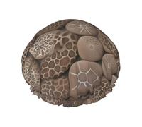 Bonnets de douche Petoskey Stone pour femmes, réutilisables et imperméables, grands bonnets de bain élastiques, bonnets de bain doubles conçus pour toutes les longueurs de cheveux avec doublure en P