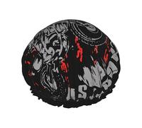 Bonnets de douche pour femmes, motif drapeau américain, motocross, dirt bike, double bonnet de bain imperméable et réutilisable