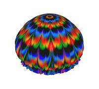 Bonnets de douche Trippy spirale fractale pour femmes, bonnets de cheveux de douche réutilisables imperméables bonnets de bain bonnet de douche Turban pour filles