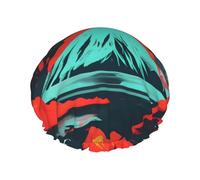 Bonnets de douche Volcano Bloom avec une double couche de, maintiennent bien vos cheveux, que ce soit pendant la douche ou le bain.