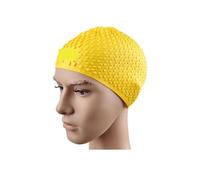 Bonnets de Natation imperméables en Silicone for Hommes et Femmes, 2 pièces, Protection des Grandes Oreilles, Chapeaux de Piscine, Sports Aquatiques(White)