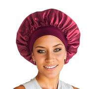 Bonnets de nuit en satin de soie pour femme - Bandes larges élastiques pour cheveux bouclés - Bonnets de douche pour cheveux bouclés