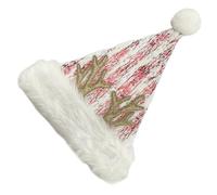 Bonnets de Père Noël estampés dorés pour festival, réunion de famille, fête de cerf, chapeau de Père Noël, accessoires de couvre-chef, chapeau de vacances