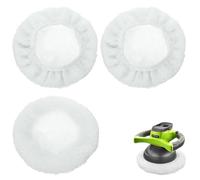 Bonnets de polissage en laine d'agneau pour polisseuses automobiles, Compatible avec Einhell CE-CB 18/254 Li & CC-PO 90, 230-250mm polisseuses orbitales, élimination des rayures(pack de 3)