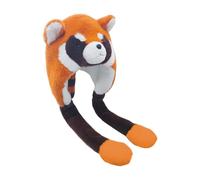 Bonnets d'hiver en forme de raton laveur mignon, casquette en peluche souple avec oreilles mobiles | Casquette en peluche souple pour femmes adolescentes Costume d'extérieur froid, A