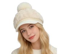 Bonnets D'hiver Pour Femmes - Couvre-chef De Costume Pom-Pom, Bord De Chapeau D'hiver Élégant | Accessoire En Tricot Doux Et Confortable, Conception Isolée Et Chaude Pour Femmes Et Filles, Marche Quot