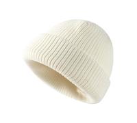 Bonnets d'hiver tricotés aux Couleurs Vives et acidulées for Femmes, Chauds et épais, Style Streetwear/Sport for Couples(White)