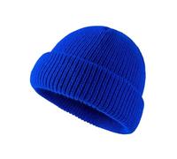 Bonnets d'hiver tricotés aux Couleurs Vives et acidulées for Femmes, Chauds et épais, Style Streetwear/Sport for Couples(Royal Blue)