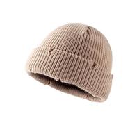 Bonnets d'hiver tricotés aux Couleurs Vives et acidulées for Femmes, Chauds et épais, Style Streetwear/Sport for Couples(Beige)
