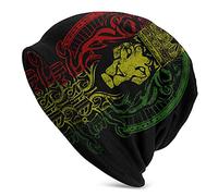 Bonnets en Tricot Roi Lion De Juda Rasta Rastafari Jamaïque Reggae Bonnet d'hiver Classique Beanie Hats Simplement Beanie Hiver Chapeaux pour Femme Sports Adultes
