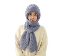 Bonnets Femme, Écharpe Coupe-vent avec Protection Auditive Intégrée, Écharpe Chaude 2 en 1, Bonnet Écharpe Coupe Vent Femme, Chapeau Hiver Femme, Bonnet Echarpe Femme, Chapeau de Protection D'oreille