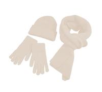 Bonnets Femme - Souple Épaissi Echarpes+Bonnet+Gants Mode Chaude Polaire 3 Pièces Chic Et Élégante Confortable Vêtements Hiver Casual Ensemble Femme Coton