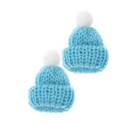 Bonnets Tricotés Miniature, 2 Pcs Pour Le Monde Des Lutins - Rico Design Bleu