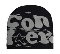 Bonnets Y2k Pour Femmes Culpa Bonnets Dupes Skull Cap Y2K Bonnets Skullies Bonnets Lettre Imprimer Accessoires Bonnets Y2K Cadeaux Noël Pour Femmes Et Hommes (Étoile noire,Taille unique)