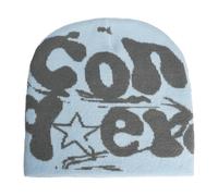 Bonnets Y2k Pour Femmes Culpa Bonnets Dupes Skull Cap Y2K Bonnets Skullies Bonnets Lettre Imprimer Accessoires Bonnets Y2K Cadeaux Noël Pour Femmes Et Hommes (Étoile bleue,Taille unique)