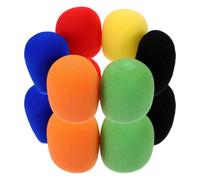 Bonnette Anti Vent en Mousse Épaisse 18 Pcs pour Microphone à Main | Protection Pratique, du Bruit, Forte Adaptabilité, pour Scènes et Salles de Conférence