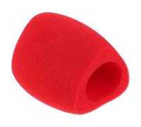 Bonnette Anti-vent pour Micro à Main en Mousse Rouge, du Bruit | Protection Anti-pop pour Micro, Légère, Isolation des Plosives, pour Dj et Terrain