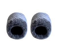 Bonnette Anti-Vent pour Microphones, Black and White | Pour minimiser les interférences du vent pendant les émissions, des fourrures synthétiques pour une acoustique