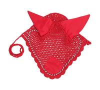 Bonnette d'oreille de Cheval, Veil Veil Crochet Equestrian avec Design Respirant et Refroidissant, Coton Respirant Veille de Mouche à Mouche