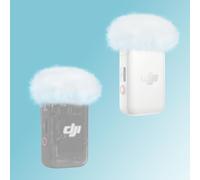 Bonnette Micro Anti Vent Compatible avec DJI Mic 2 Lavalier sans Fil et OSMO Pocket 3 Créateur,Mousse Micro en Fourrure Filtre Anti Pop Professionel Adapté à DJI Mic 2 (2 Pièces Blanc)