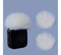 Bonnette Micro Anti-Vent Compatible Avec Dji Mic Mini, Mousse Micro En Fourrure Anti-Pop, Filtre Anti-Pop Pour Micro Sans Fil Dji Mic Mini, Micro Cravate Bonnette Pour Streaming (Blanc)