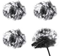 Bonnettes Anti Vent En Fourrure 4 Pièces Bonnette Microphone Micro Cravate Rode Pare Br Muff Bonnette Anti Vent Housse De Mic Mini Casque Micro Pare Br (1 Cm)[Q507]