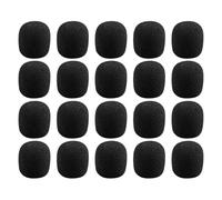 Bonnettes de Micro en Mousse 40 Pièces pour Micro Cravate Noir