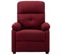 BONNEVIE* Fauteuil inclinable à haut dossier Rouge bordeaux Tissu - 4302