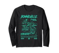 Bonneville Salt Flats Courses de Motos Motard Vintage Manche Longue