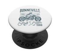 Bonneville Salt Flats Motorcycle Racing Biker Birthday 1980 PopSockets PopGrip Adhésif