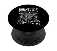 Bonneville Salt Flats Motorcycle Racing Biker Birthday 1980 PopSockets PopGrip Adhésif