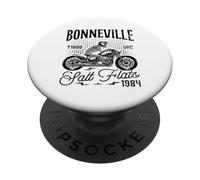 Bonneville Salt Flats Motorcycle Racing Biker Birthday 1984 PopSockets PopGrip Adhésif