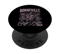 Bonneville Salt Flats Motorcycle Racing Biker Birthday 2025 PopSockets PopGrip Adhésif
