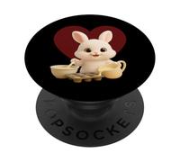 Bonnie Baking - Cupcakes préférés - Motif Lapin Moelleux PopSockets PopGrip Adhésif
