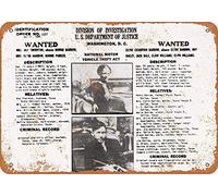 Bonnie & Clyde Wanted Poster rétro Vintage en métal sur Mesure 20,3 x 30,5 cm