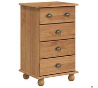 BONNIE®Commode de rangement - SUIKUN - meuble d'appoint/Buffet ASKIM Marron 45.8x40x79 cm ,Bois de pin massif FR529771