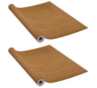 BONNIE®Films autoadhésif - salle bain/cuisine -s pour portes 2 pcs Chêne clair 210x90 cm PVC FR924871