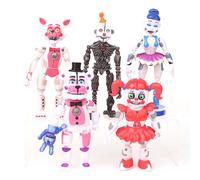Bonnie Foxy Fazbear ¿ Jouets Figurines Mobiles 13-16cm, Lot De 5 Pièces Avec Lumière Led En Pvc