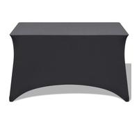 BONNIE®Housses extensibles pour table 2 pcs 120x60 5x74 cm Anthracite - Housse de Protection Lavable en Machine FR386197