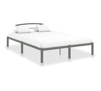 BONNIE®Lit en métal Lit Double:120x200 cm,Cadre de lit sans matelas gris métal neuf97884