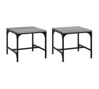 BONNIE®Meuble basse en bois/Table à café - Grand espace de rangement - Tables d'appoint 2pcs Sonoma gris 40x40x35 cm ,Bois