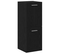 BONNIE®Meuble de Salle de bain - Anti-basculement - Grand rangement, avec porte Chêne noir 30x30x80 cm FR605230